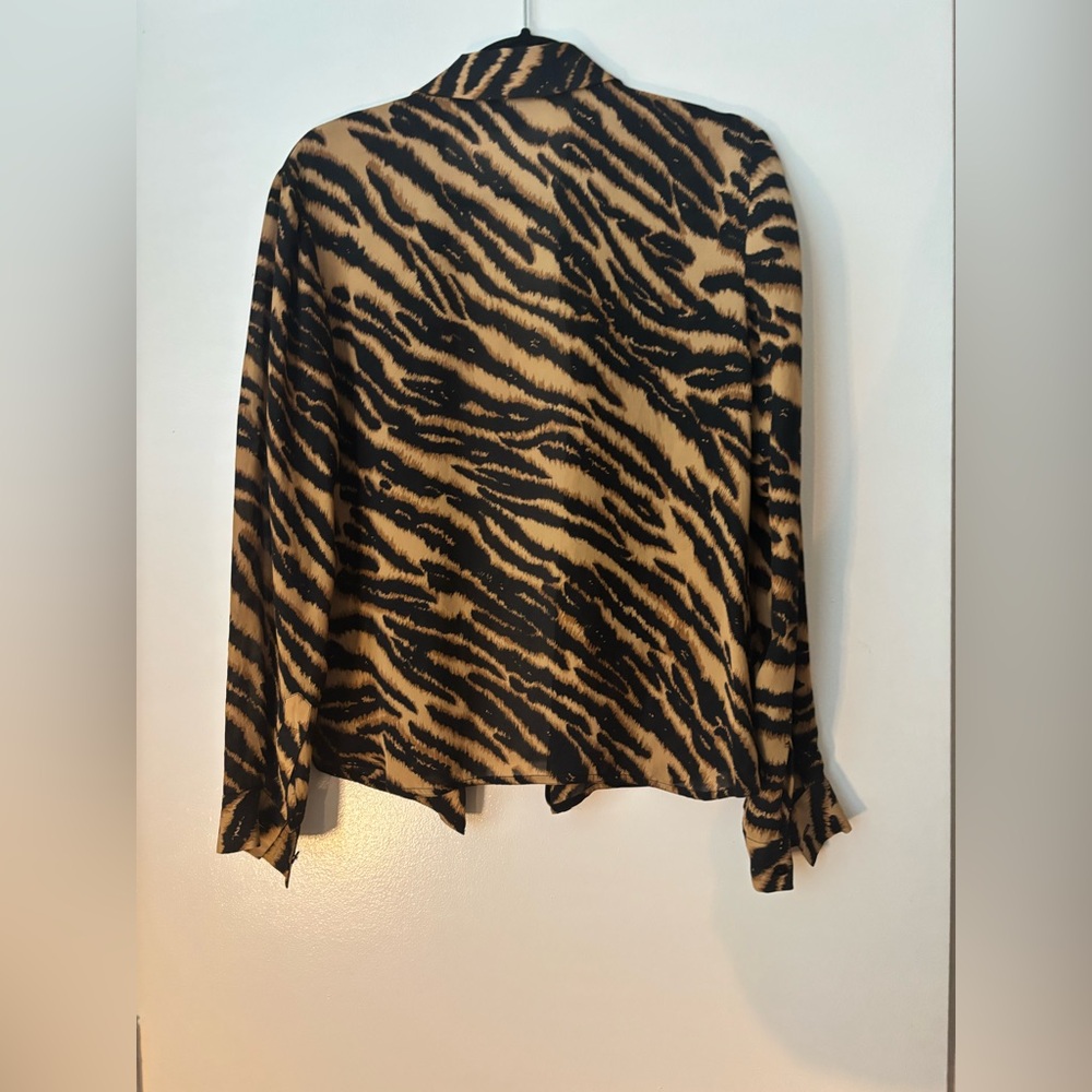 I.N.C. 100% Silk Long Sleeve Blouse